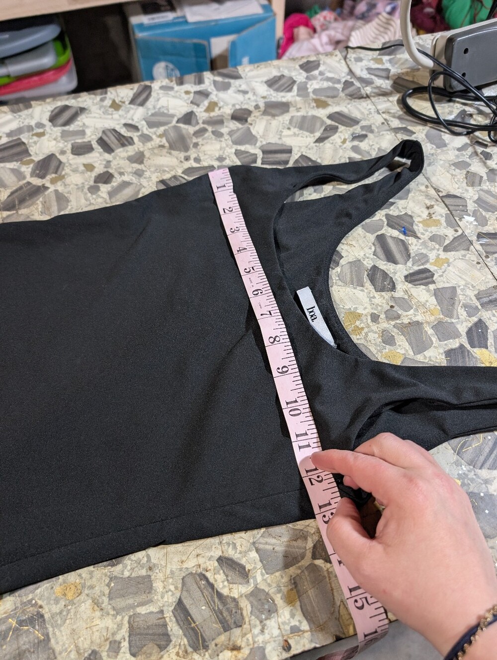 Because Of Alice boa. Black Scoop Neck Bodycon Stretchy Party Dress Size Small - Picture 8 of 9